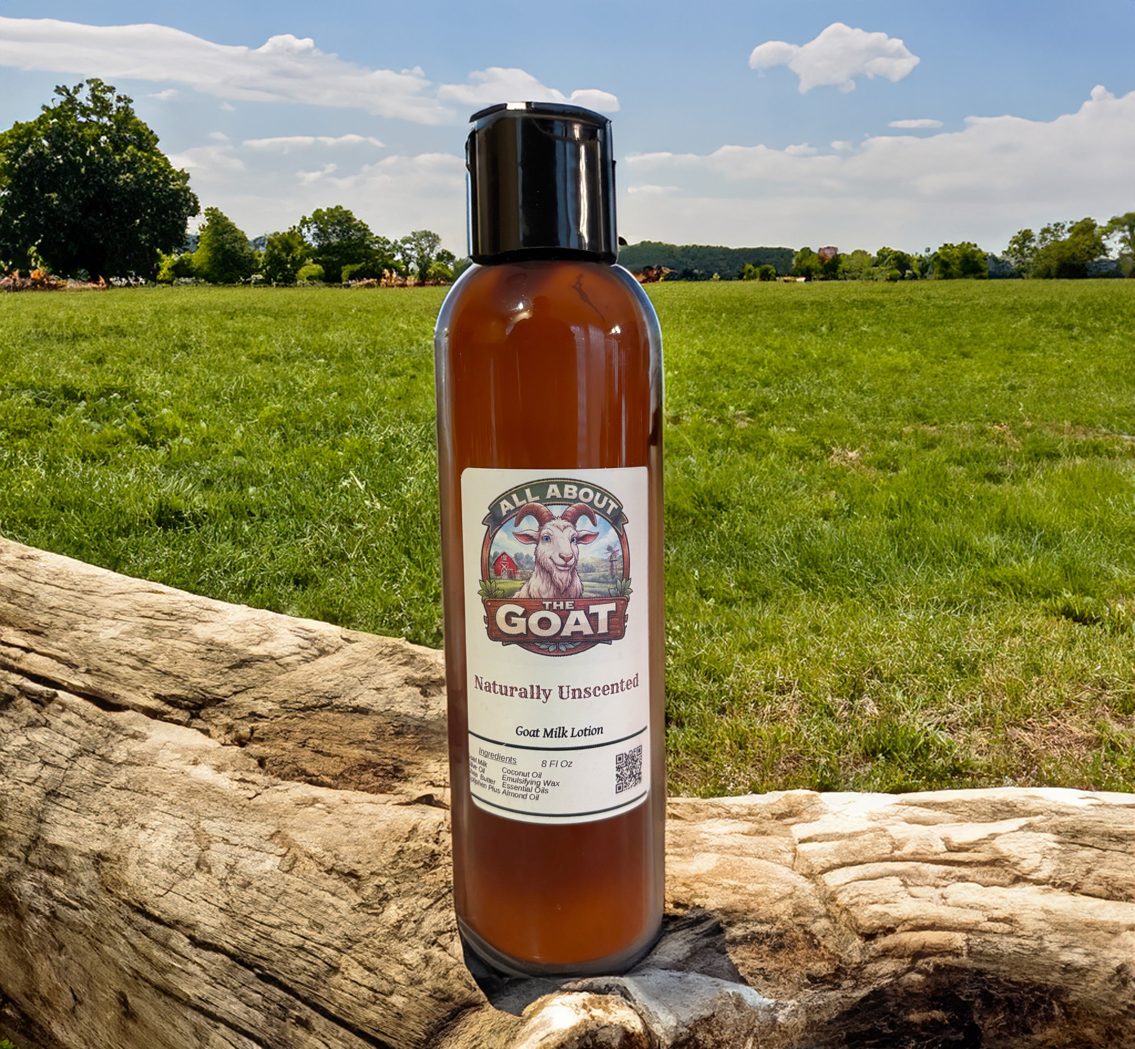 8 Oz Skin Care Lotion Unscented made with Goat Milk Soap