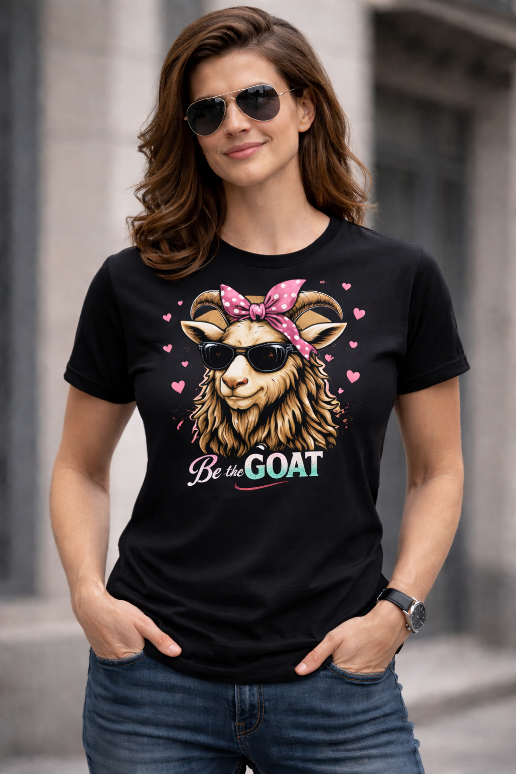 Short Sleeve T-shirt. Male and Female. Be the Goat!