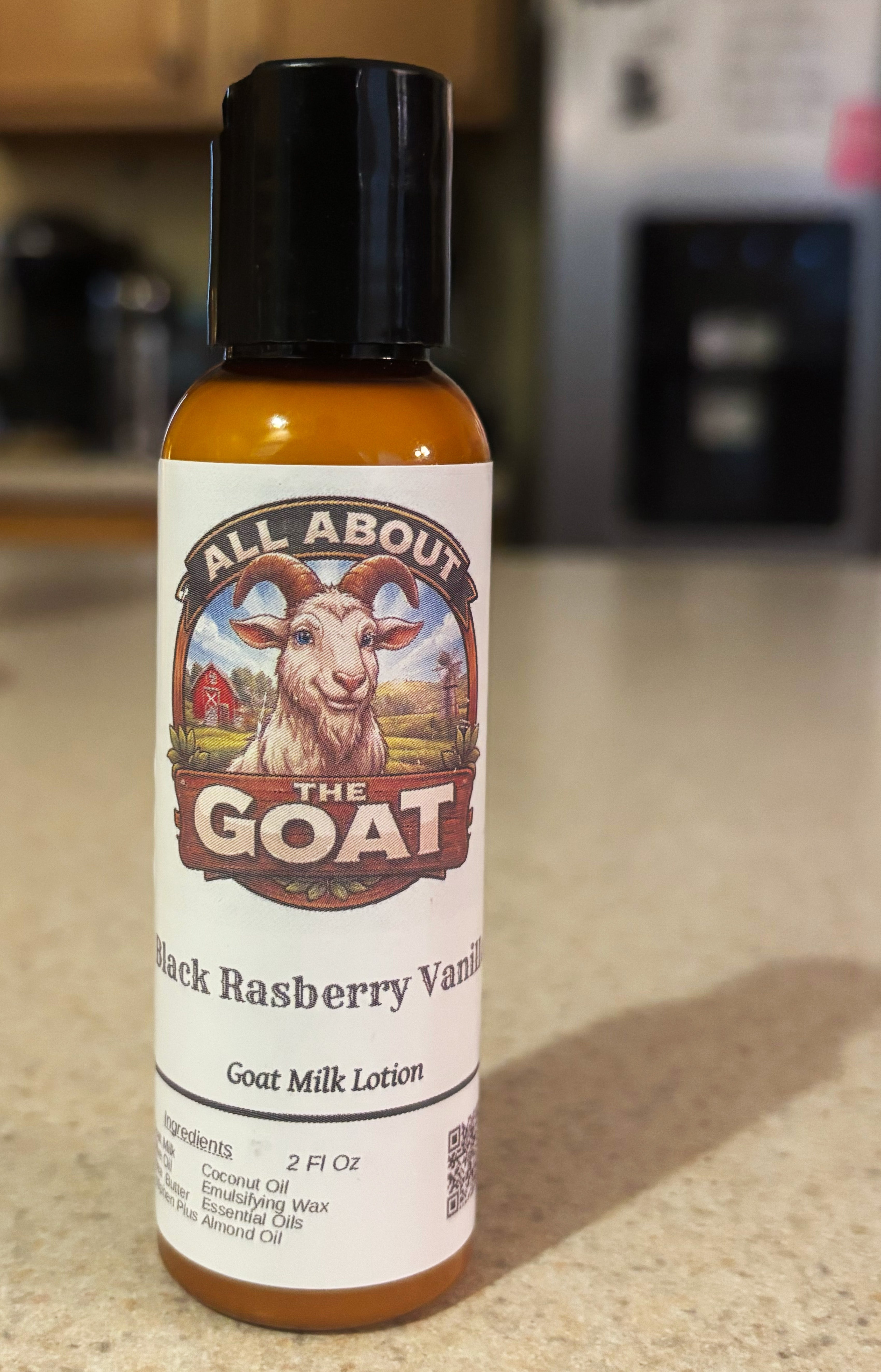 2 Oz Oz. Black Rasberry Goat Milk Lotion - Travel Bottle