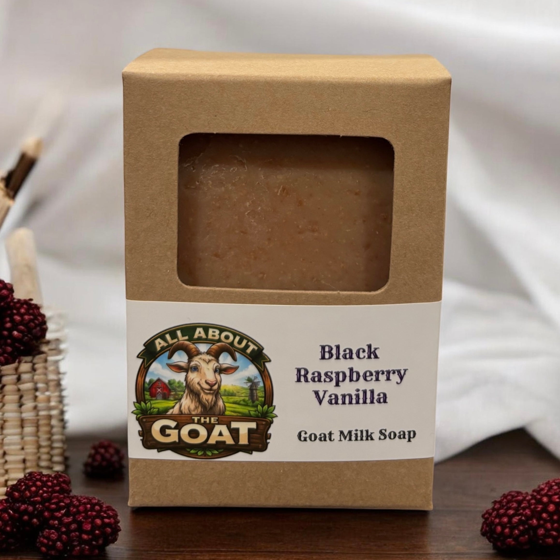 "Black Raspberry Vanilla" Goat Milk Soap - 5oz