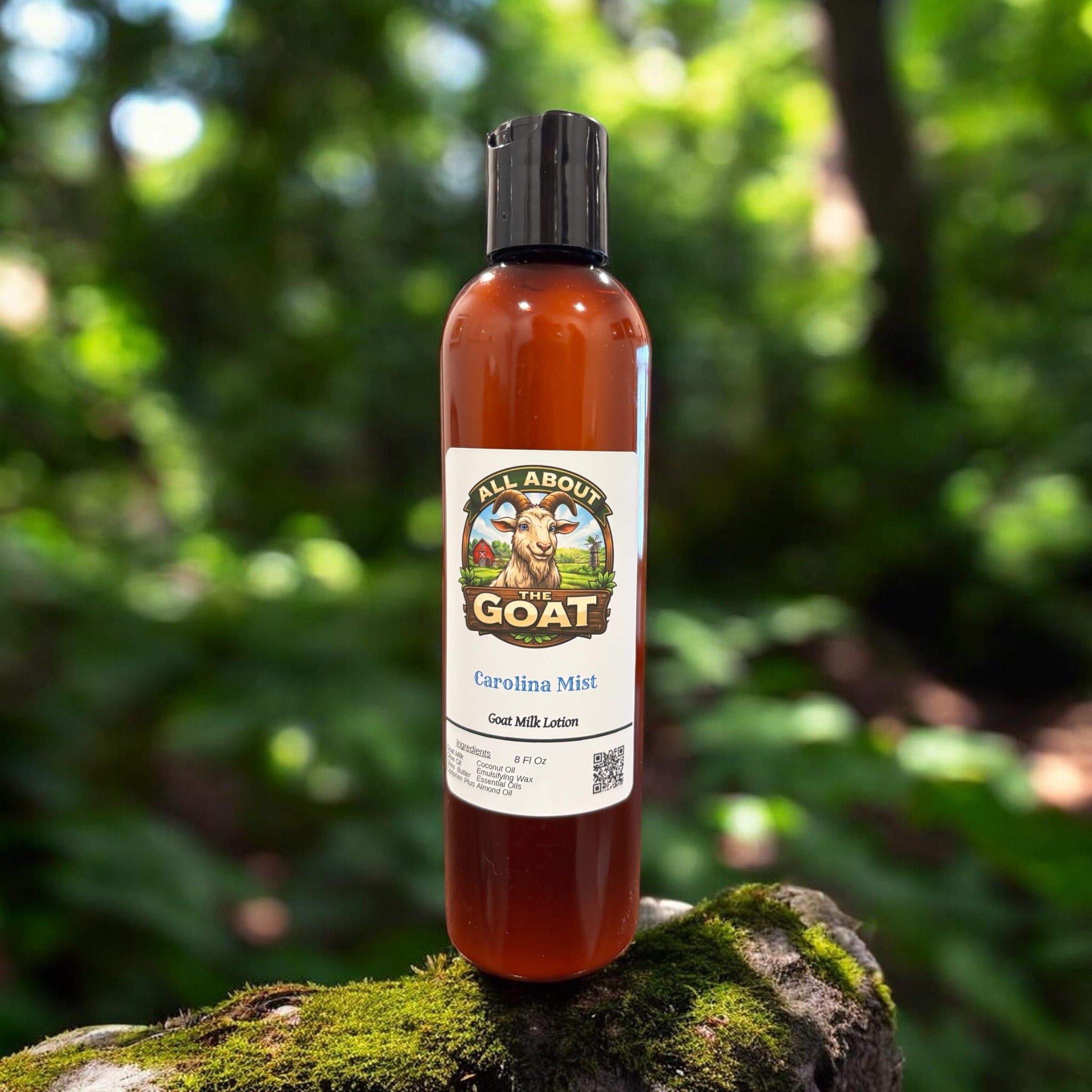8 Oz Skin Care Lotion: "Carolina Mist" made with Goat Milk Soap