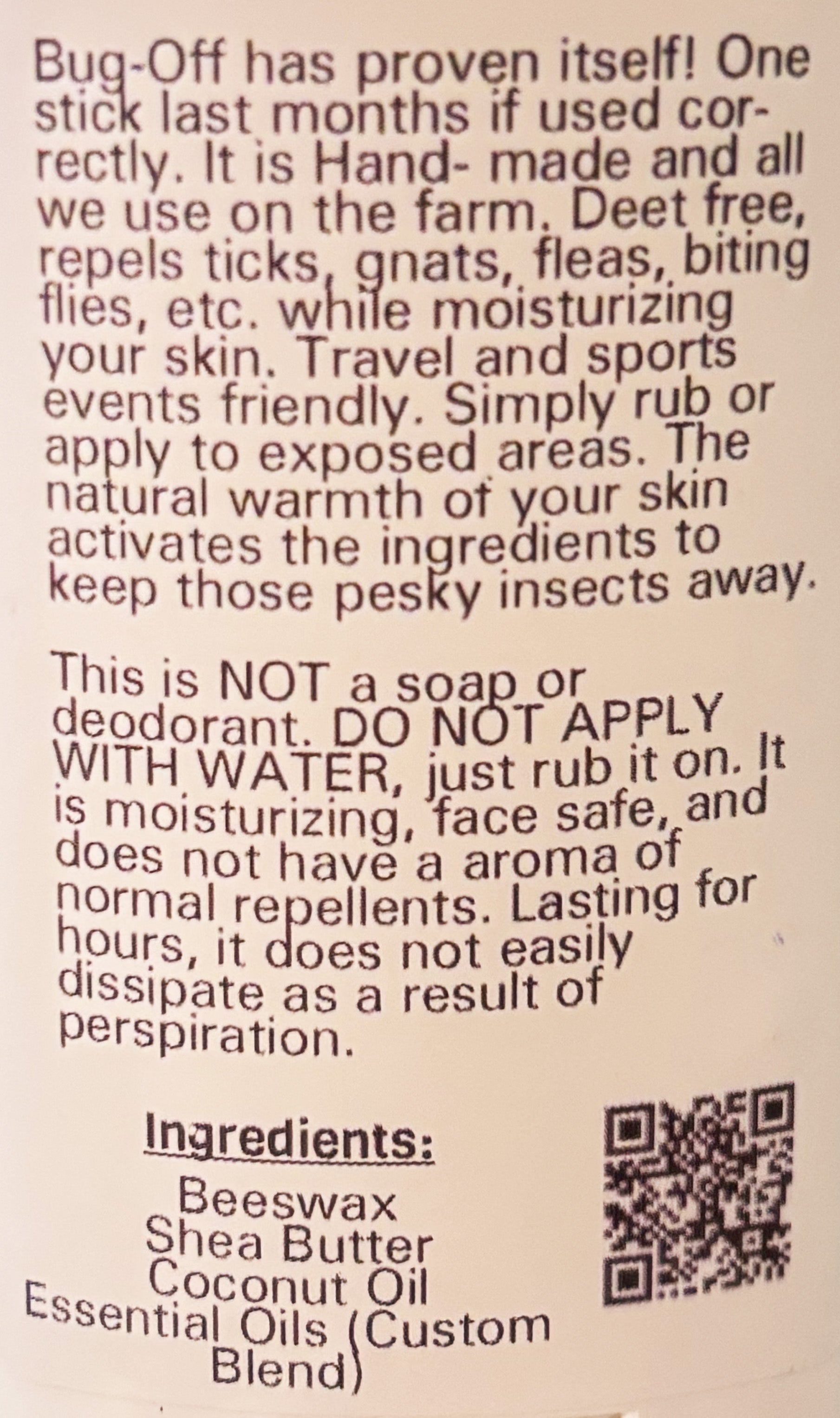 Bug Off made with Goat Milk Soap